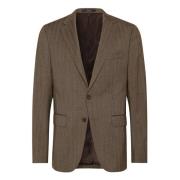 Stretch Wool Jas Boggi Milano , Brown , Heren