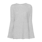 Round-neck Knitwear Twinset , Gray , Dames