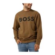 Heren Crewneck Sweater Olijf Hugo Boss , Green , Heren