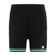 Gebreide Tennis Shorts Casablanca , Black , Heren