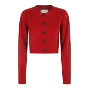 Stijlvolle Gebreide Cardigan voor Vrouwen Loulou Studio , Red , Dames