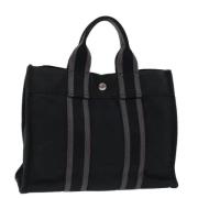 Pre-owned Canvas handbags Hermès Vintage , Black , Dames