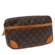 Pre-owned Canvas clutches Louis Vuitton Vintage , Brown , Dames