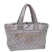 Pre-owned Leather handbags Chanel Vintage , Gray , Dames