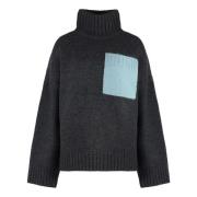 Gezellige Wol Turtleneck Sweater JW Anderson , Gray , Dames