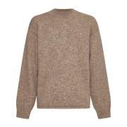 Beige Alpaca Merino Wool Sweater Jacquemus , Beige , Heren