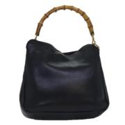 Pre-owned Leather handbags Gucci Vintage , Black , Dames