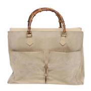 Pre-owned Suede totes Gucci Vintage , Beige , Dames