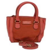 Pre-owned Canvas handbags Burberry Vintage , Orange , Dames