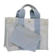 Pre-owned Canvas totes Hermès Vintage , Blue , Dames