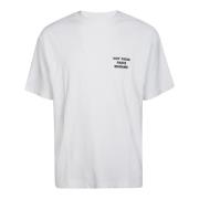 Coole Slogan T-shirt Drole de Monsieur , White , Heren