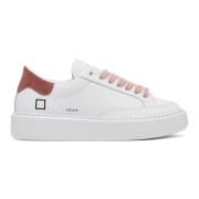 Witte Lage Sneakers met Roze Details D.a.t.e. , White , Dames