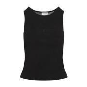 Zwarte Wollen Topkleding voor Vrouwen Saint Laurent , Black , Dames