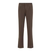 Bruine Broek Verhoog Stijl Elegantie Kiton , Brown , Heren