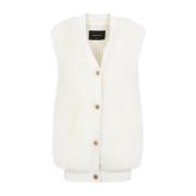 Witte Vest Aw24 Damesmode Fabiana Filippi , White , Dames