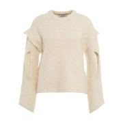 Witte Gebreide Kleding Aw24 Handwas Akep , Beige , Dames