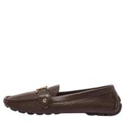 Pre-owned Leather flats Louis Vuitton Vintage , Brown , Dames