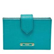 Pre-owned Leather wallets Fendi Vintage , Green , Dames