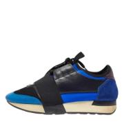 Pre-owned Leather sneakers Balenciaga Vintage , Blue , Dames