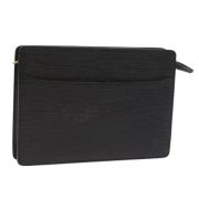 Pre-owned Leather clutches Louis Vuitton Vintage , Black , Dames