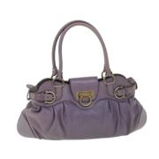 Pre-owned Leather shoulder-bags Salvatore Ferragamo Pre-owned , Purple...