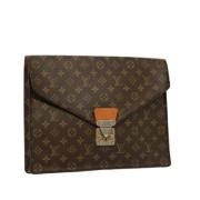 Pre-owned Canvas briefcases Louis Vuitton Vintage , Brown , Dames