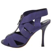 Pre-owned Leather sandals Sergio Rossi Pre-owned , Purple , Dames