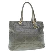 Pre-owned Coated canvas shoulder-bags Dior Vintage , Gray , Dames