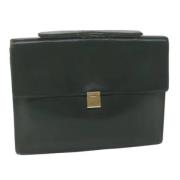 Pre-owned Leather briefcases Louis Vuitton Vintage , Green , Dames