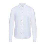 Witte Linnen Button-Up Shirt Vrouwen Alpha Studio , White , Heren