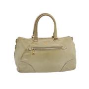 Pre-owned Leather handbags Prada Vintage , Gray , Dames