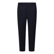 Navy Blauwe Cropped Slim Fit Broek Low Brand , Blue , Heren