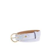 Noelle Leren Riem - Wit Guess , White , Dames