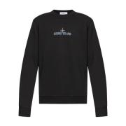 Zwarte Sweatshirt Aw24 Stone Island , Black , Heren