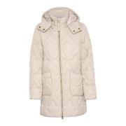 Gewatteerde Mid Jacket Veergrijs Cream , Gray , Dames