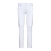 Stijlvolle Jeans voor Mannen en Vrouwen Dolce & Gabbana , White , Here...