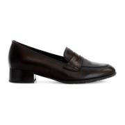 Zwarte Leren Loafers Stijlvol Comfort Gabor , Black , Dames