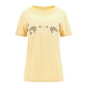 Korte Mouw T-shirt Guess , Yellow , Dames