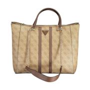 Stijlvolle Beige Handtas met Meerdere Compartimenten Guess , Beige , D...