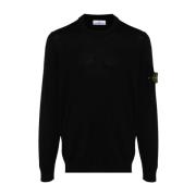 Zwarte Sweatshirt Aw24 Herenmode Stone Island , Black , Heren