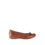 Klassieke Leren Ballerina Schoenen Gabor , Brown , Dames