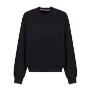 Zwarte Logo Ingelegde Jumper Sweater Alexander Wang , Black , Dames