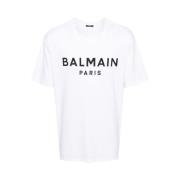 Stijlvolle T-shirts en Polos Balmain , White , Heren