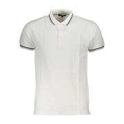 Geborduurd katoenen poloshirt Cavalli Class , White , Heren