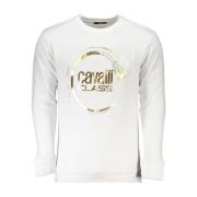 Logo Print Crewneck Sweatshirt Geborsteld Katoen Cavalli Class , White...