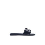 Logo Slides Tory Burch , Black , Dames