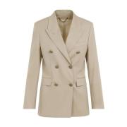 Neutrale Blazer voor Vrouwen Aw24 Golden Goose , Beige , Dames