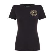 T-shirt met logo Versace Jeans Couture , Black , Dames