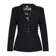 Blazer met gespen Versace Jeans Couture , Black , Dames