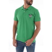 Groene Polo Shirt 100% Katoen Cavalli Class , Green , Heren